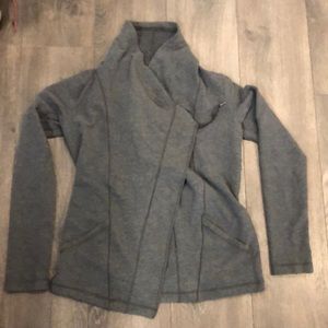 Lucy Gray Wrap Front Sweatshirt Cardigan, size M